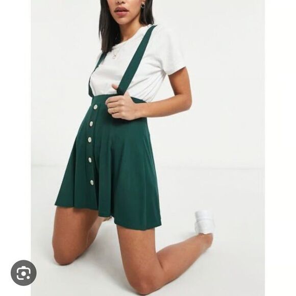 ASOS and SHEIN Green Pinafore Outfit Bundle Size 8 Womens (Large) EUC - Picture 1 of 5